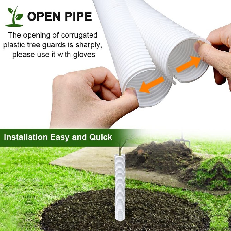 Corrugated Tree Guards, Tree Trunk Protectors, Tree Bark Protector Sleeve gallery