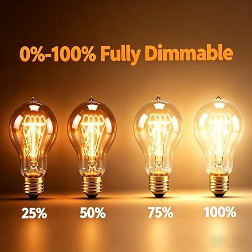 Incandescent Light Bulbs 75 Watt, Warm EdisonLight Bulbs, Dimmable A19 Antique gallery
