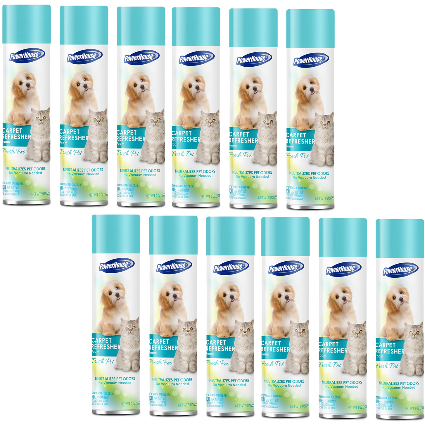 12 PowerHouse Carpet Refresher Foam Eliminates Pet Odors Fresh Pet Each 9 oz gallery
