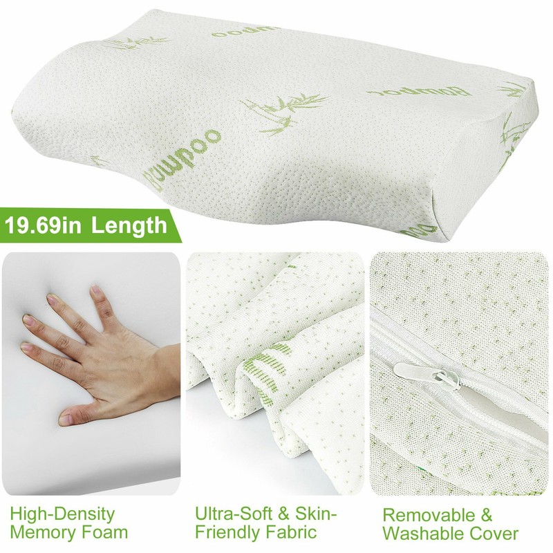 Bamboo Memory Foam Sleep Pillow Cervical Orthopedic Neck Support Breath Pillow gallery