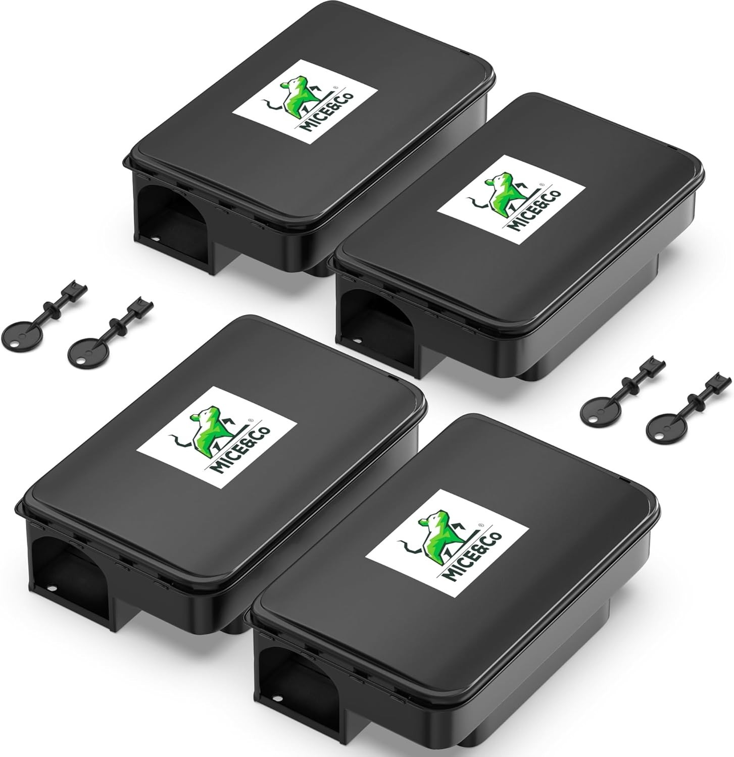 Child & Pet-Safe Rat Bait Stations - 4 Pack of Durable, Weather-Resistant Units gallery
