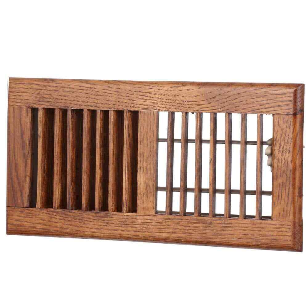 4 in. x 10 in. Oak Floor Diffuser – Hardwood Vent Cover, Durable Wood Air Regist gallery