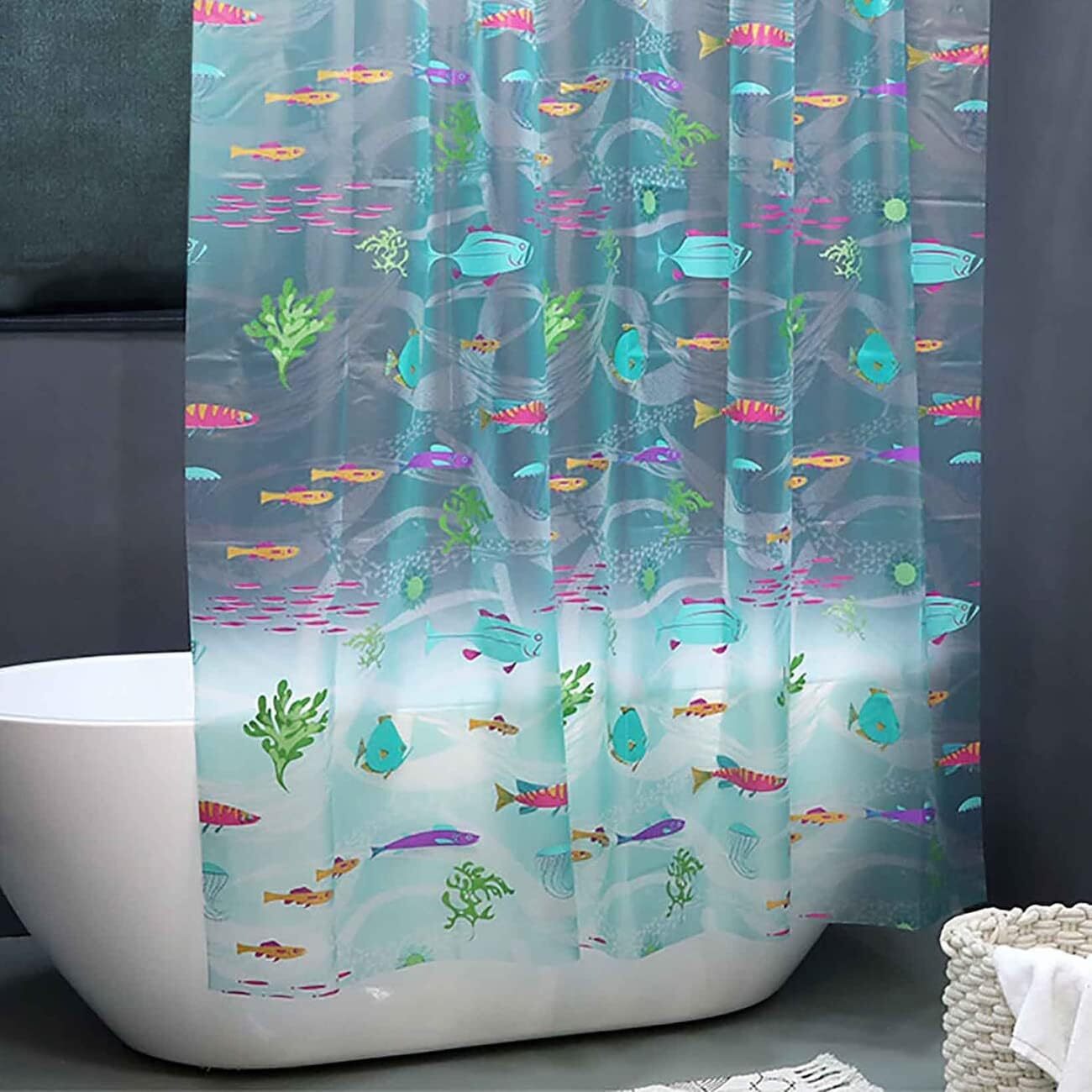 Underwater World Fish Shower Curtain, Ocean Tropical Fish Shower Curtains, Water gallery
