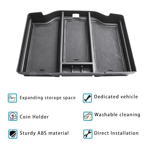 Full Center Console Organizer Compatible with 2019-2023 2024 2025 2026 Black gallery