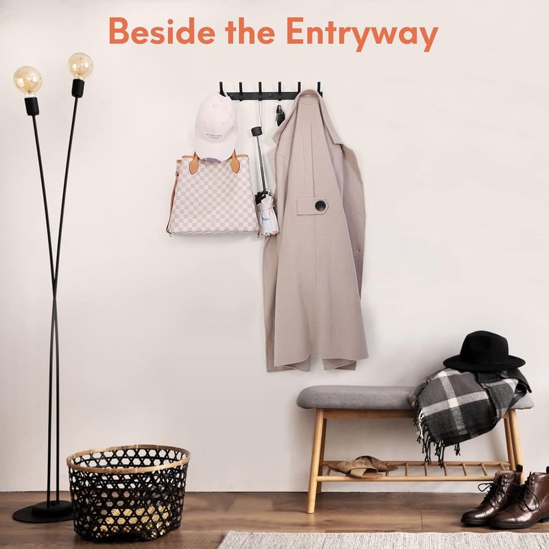 Coat Rack Wall Mount, Wall Hooks for Hanging, Entry Coat Hooks Coat Hanger, Hat gallery