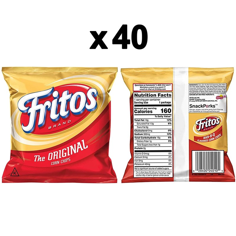 Fritos Original Corn Chips, 1 Ounce (Pack of 40) gallery