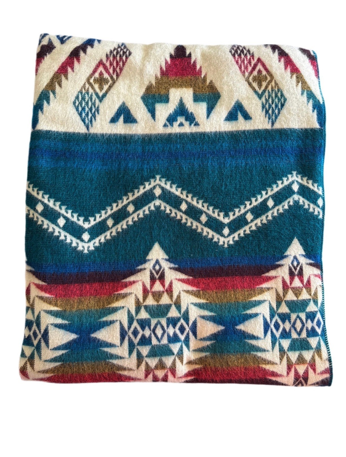 Alpaca Blanket - Cozy Colorful Native Pattern Throw - Made in Ecuador - 20267 gallery