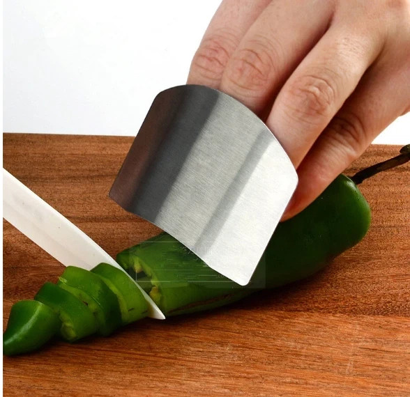 2pc Stainless Steel Kitchen Accessories Vegetable Finger Guard Protector Gadgets gallery