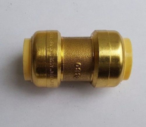 5 Pcs. 3/4" X 3/4" Push Fit Coupling, Lead Free Brass, 27-1-2=5X gallery