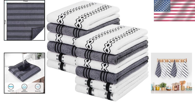 Multi Use Microfiber Cleaning Cloths 12 Pack Reusable Kitchen Towels Solid Color gallery