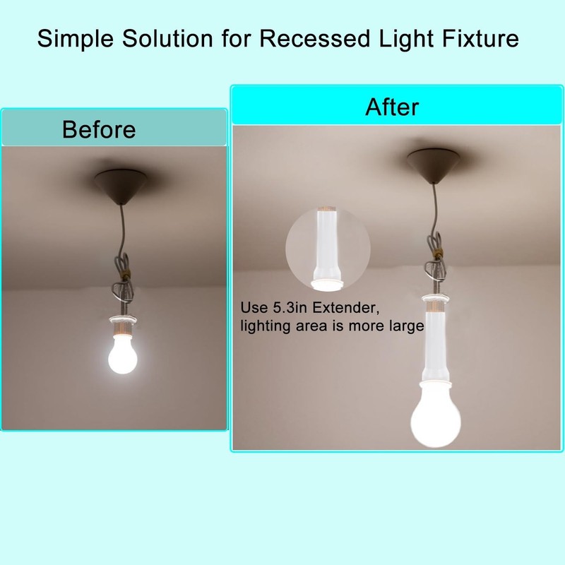 Light Socket Extender E26/E27 Light Bulb Socket Extender Standard Medium Base gallery