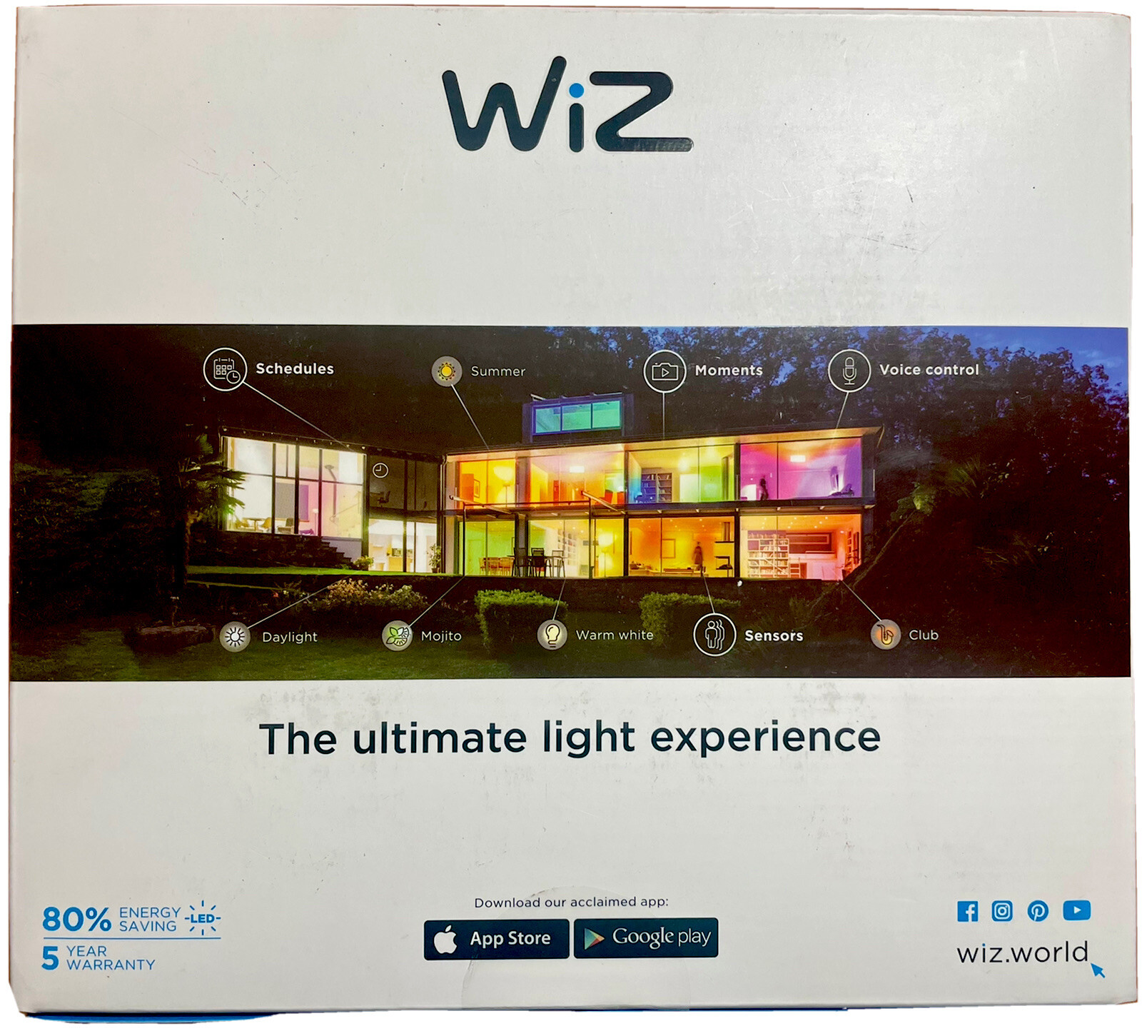 WiZ 2 WiFi LED Light 64kWhite-16Million Colors 810lm 11.5W=60W BR26 gallery