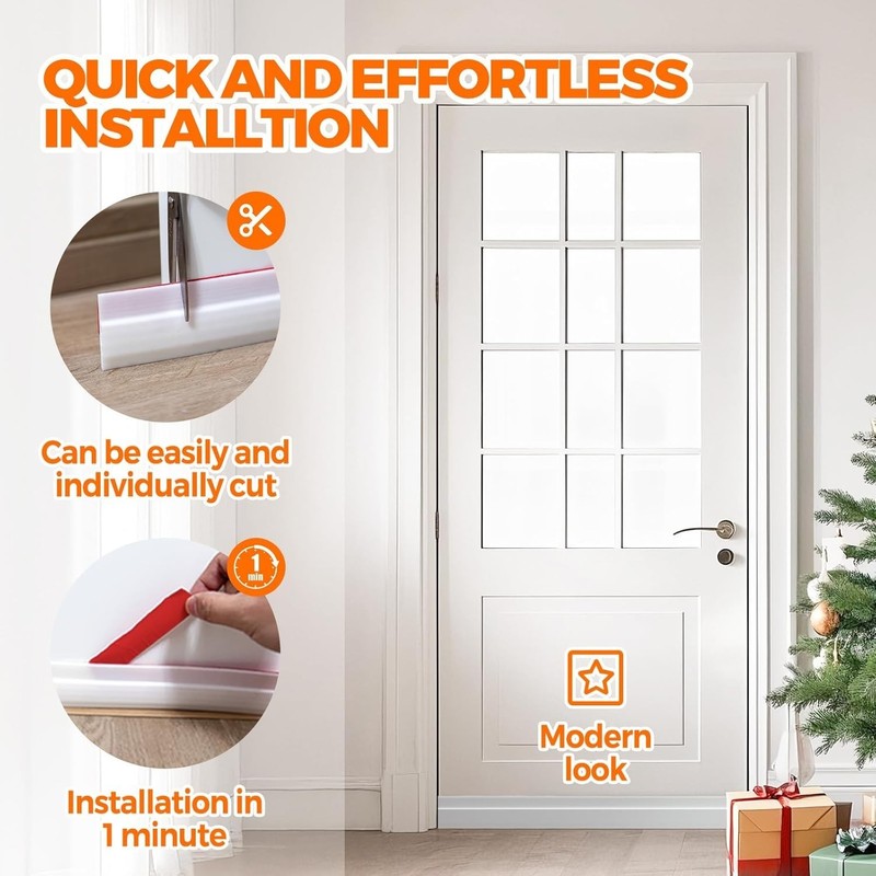 Door Draft Stopper under Door Draft Blocker Insulator Door Sweep Weather Strippi gallery