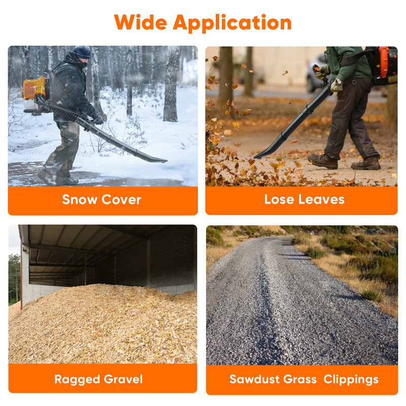 Leaf Blower 75.6CC 2-Stroke Backpack Gas Powered Leaf Blower 236MPH Wind Speed gallery