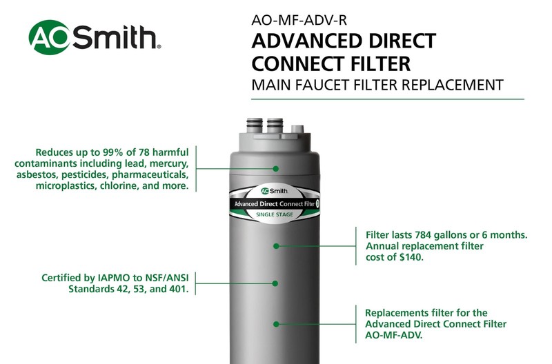 AO Smith Advanced Direct Connect Under Sink Replacement Filter for AO-MF-ADV ... gallery