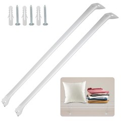 2 Pack White 12 Inch Support Brackets For Wire Shelving Closet Wardrobe Anchor