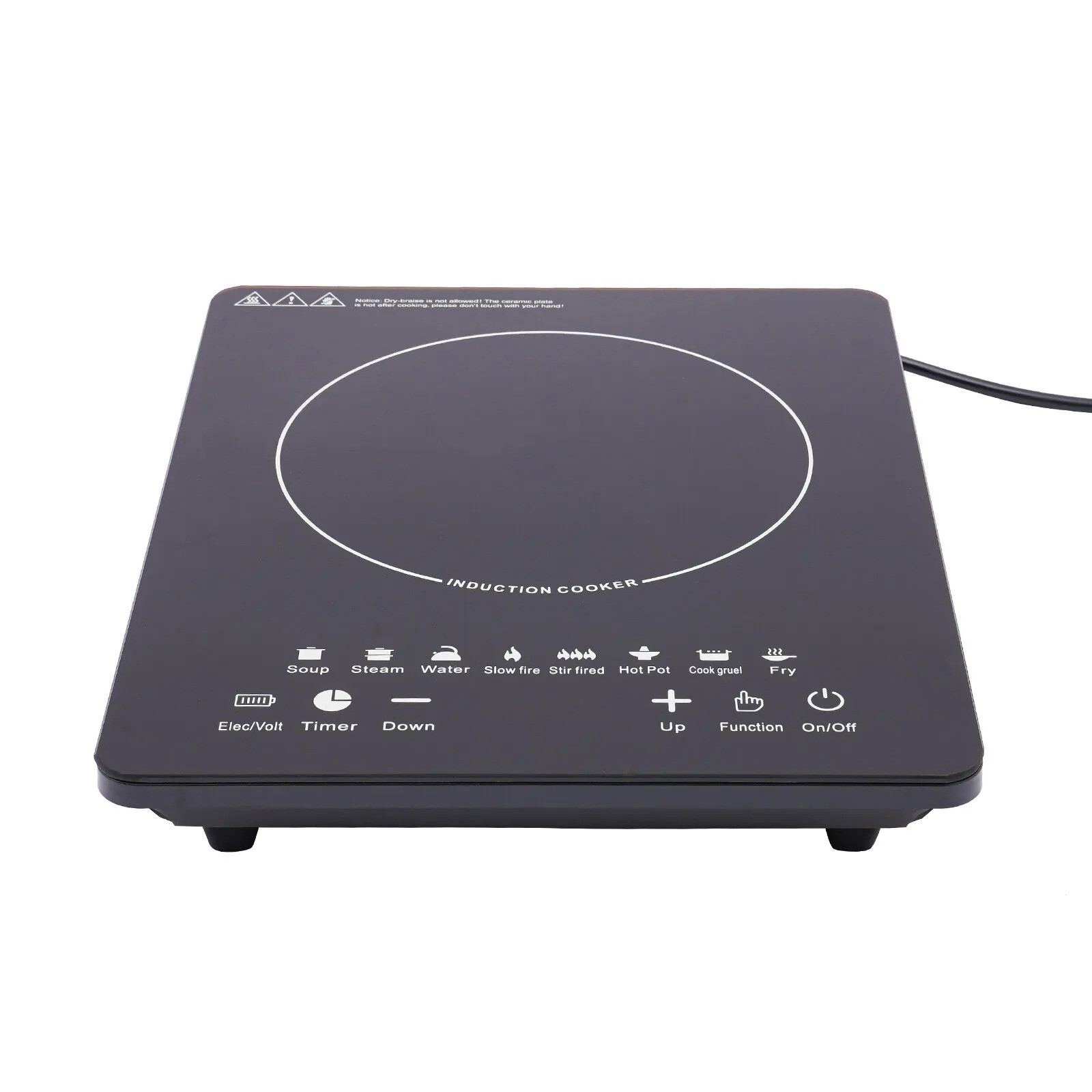 110V 750W Electric Induction Cooktop 8 Power Levels Touch Control Burner 180min gallery