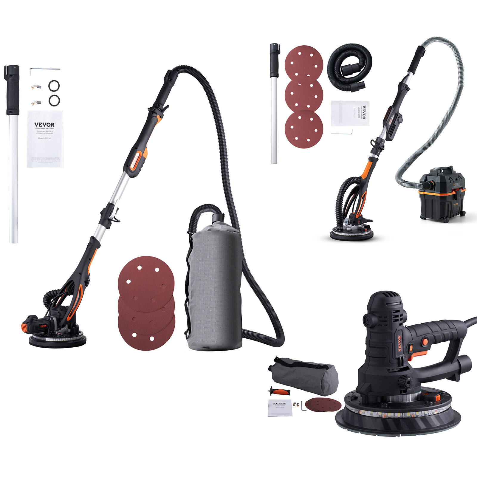 VEVOR Drywall Sander Electric Wall Sander 900W/800W/800W Variable Speed 3 Types gallery