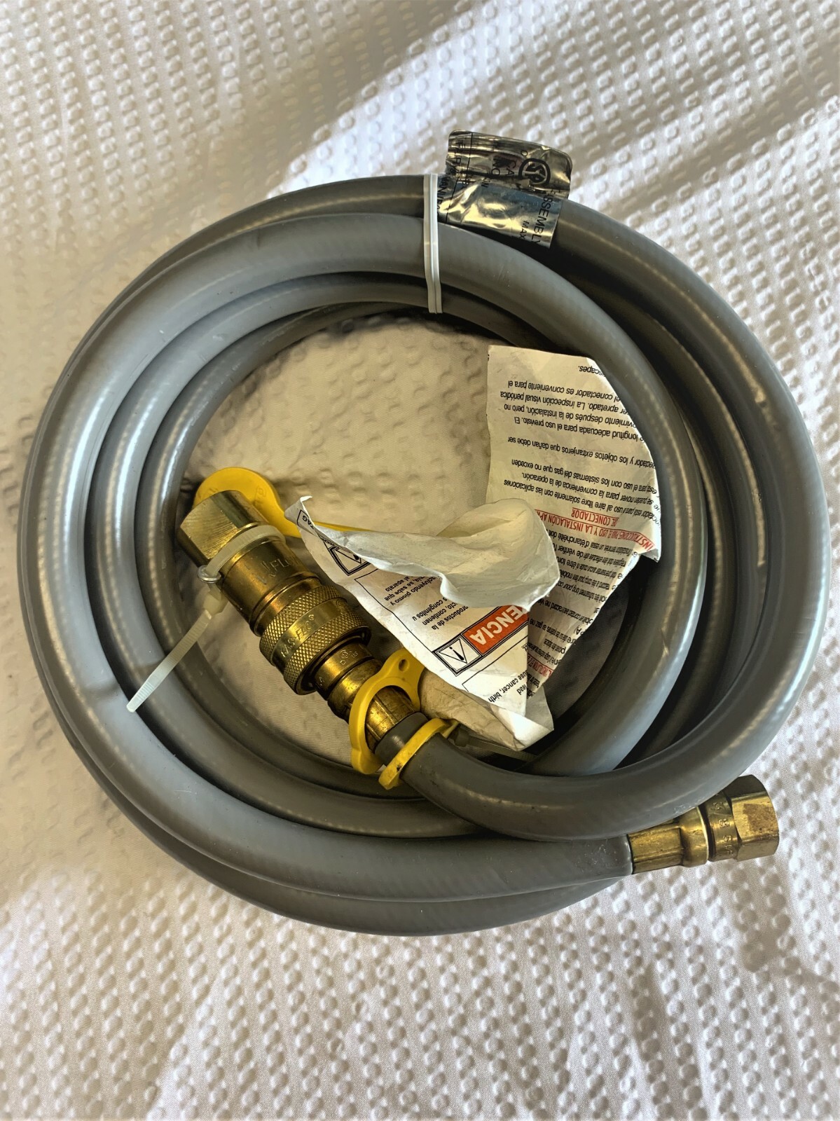 Gas Grill 3/8" Natural Gas Quick Release Disconnect 10' Grey Hose Kit New gallery