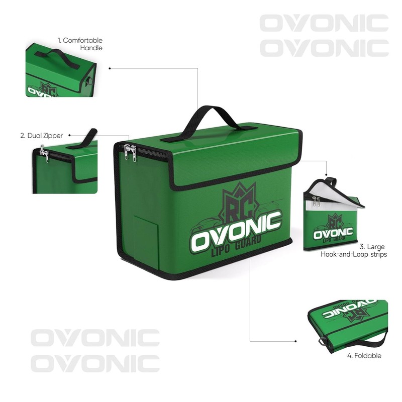 Fireproof Explosionproof Lipo Safe Bag Lithium Battery Storage Fire Resistant gallery