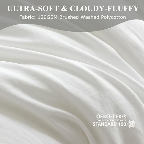 Ultra-Soft White Queen Comforter Set - 3 Pieces Queen/Full (92"x88") Snow White gallery