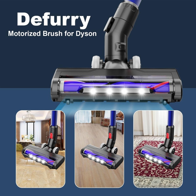 Upgraded Motorhead Vacuum Brush with Headlights for Dyson V6 DC59 DC61 DC74,M... gallery