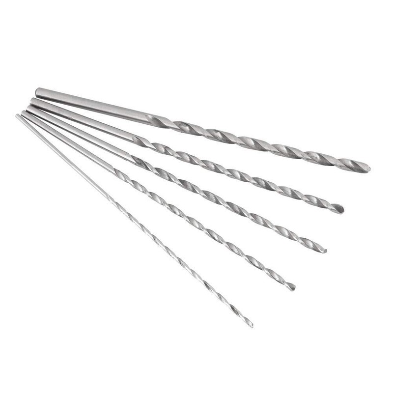 5 Size Extra Long Drill Bit Set 150mm HSS Straight Shank 2-5mm Diameter Wood gallery