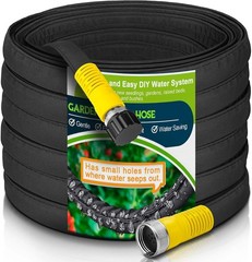 75FT Flat Soaker Hose Heavy Duty Garden Watering Hose Flexible Leakproof Drip