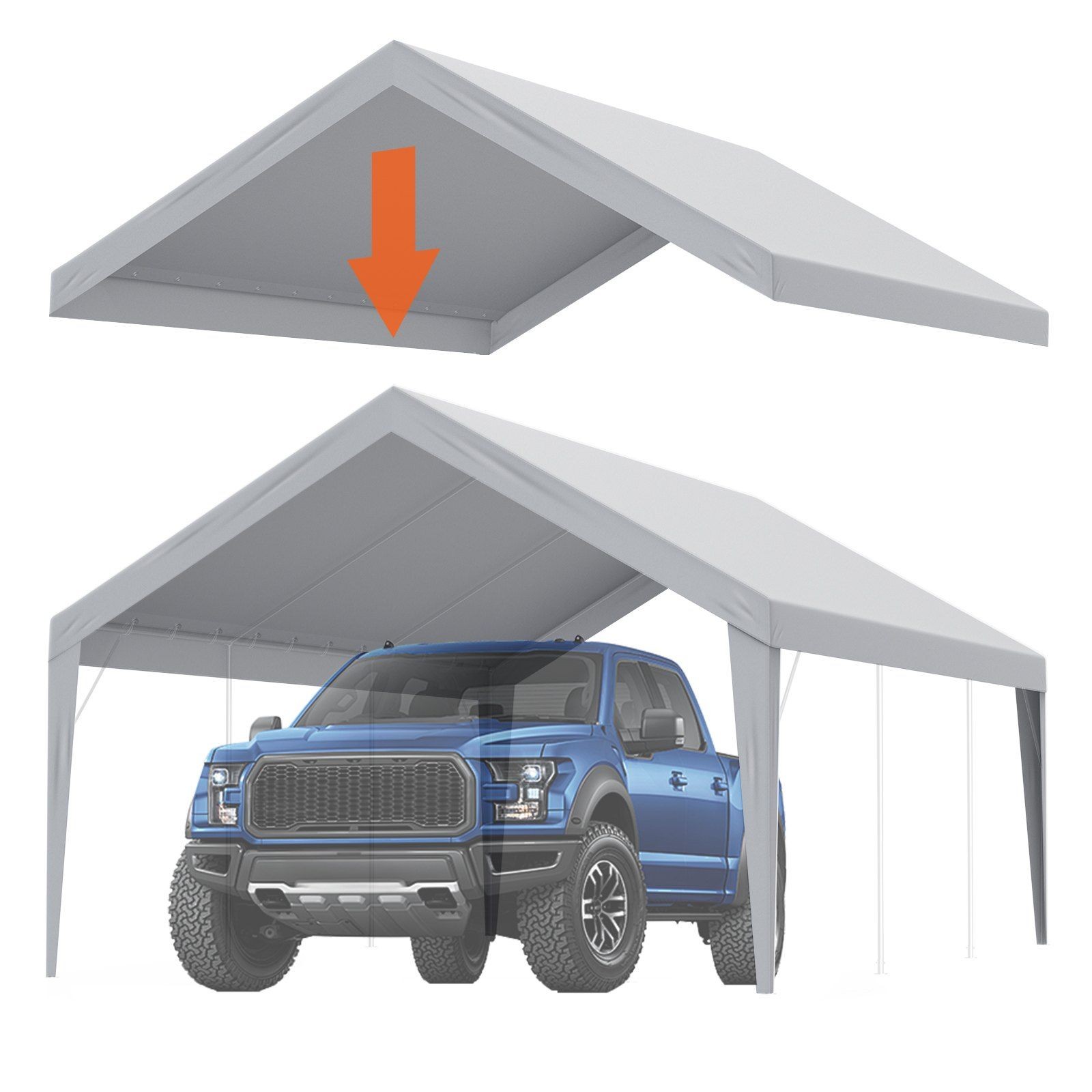 13x20ft Flexible Installation Canopy Top, Anti-Rip Water Tight Material gallery