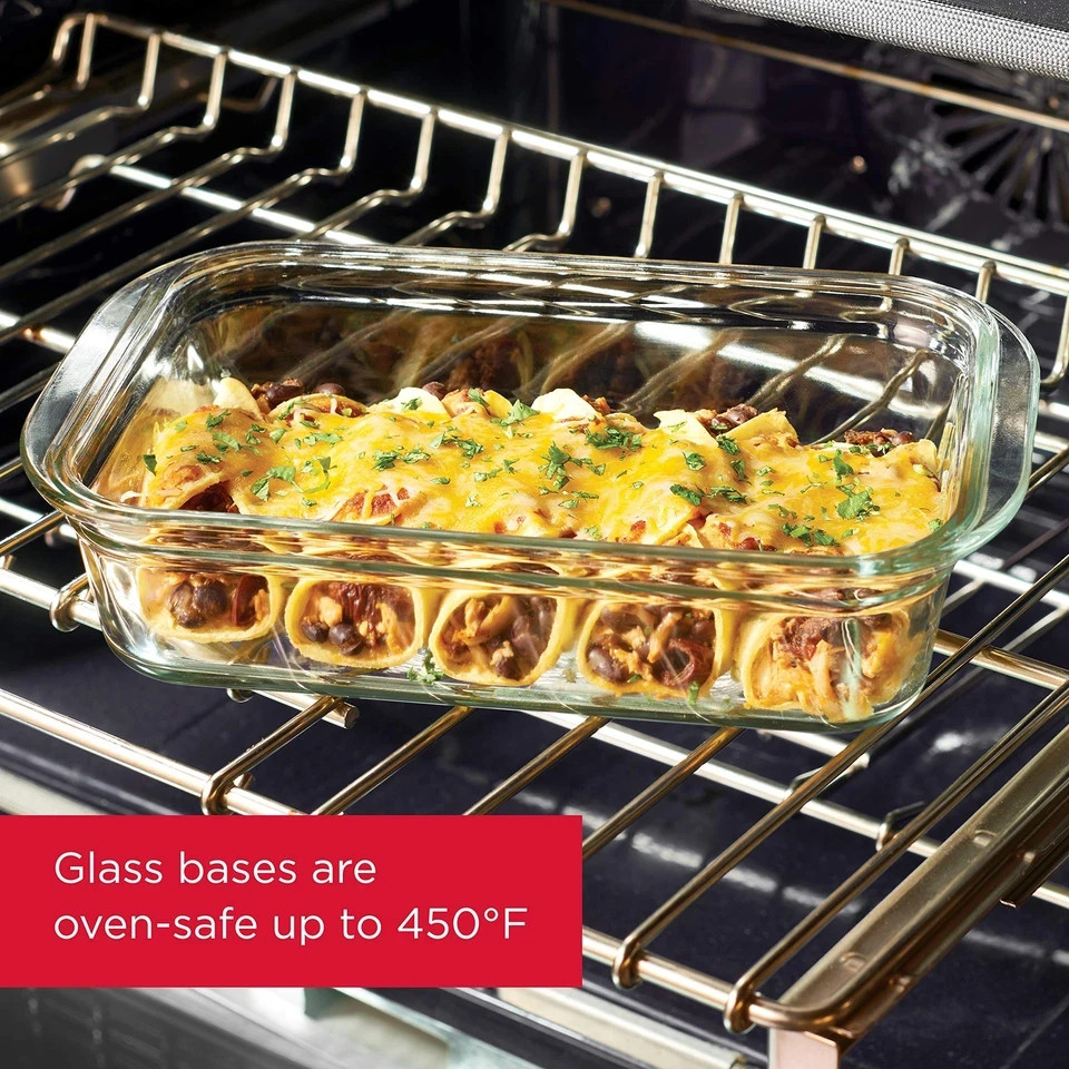 Brilliance Glass Food Storage Containers 8 Cup Food Containers with Lids 2 Pa... gallery