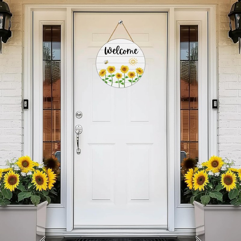 Sunflower Decor Summer Decorations For Home Summer Decor Door Mount Yellow Green gallery