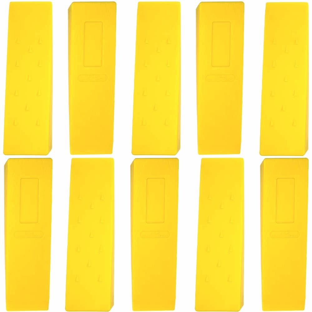 10 Pack 10" Tree Felling Wedge Logging Bucking Falling ABS Plastic (Yellow) gallery