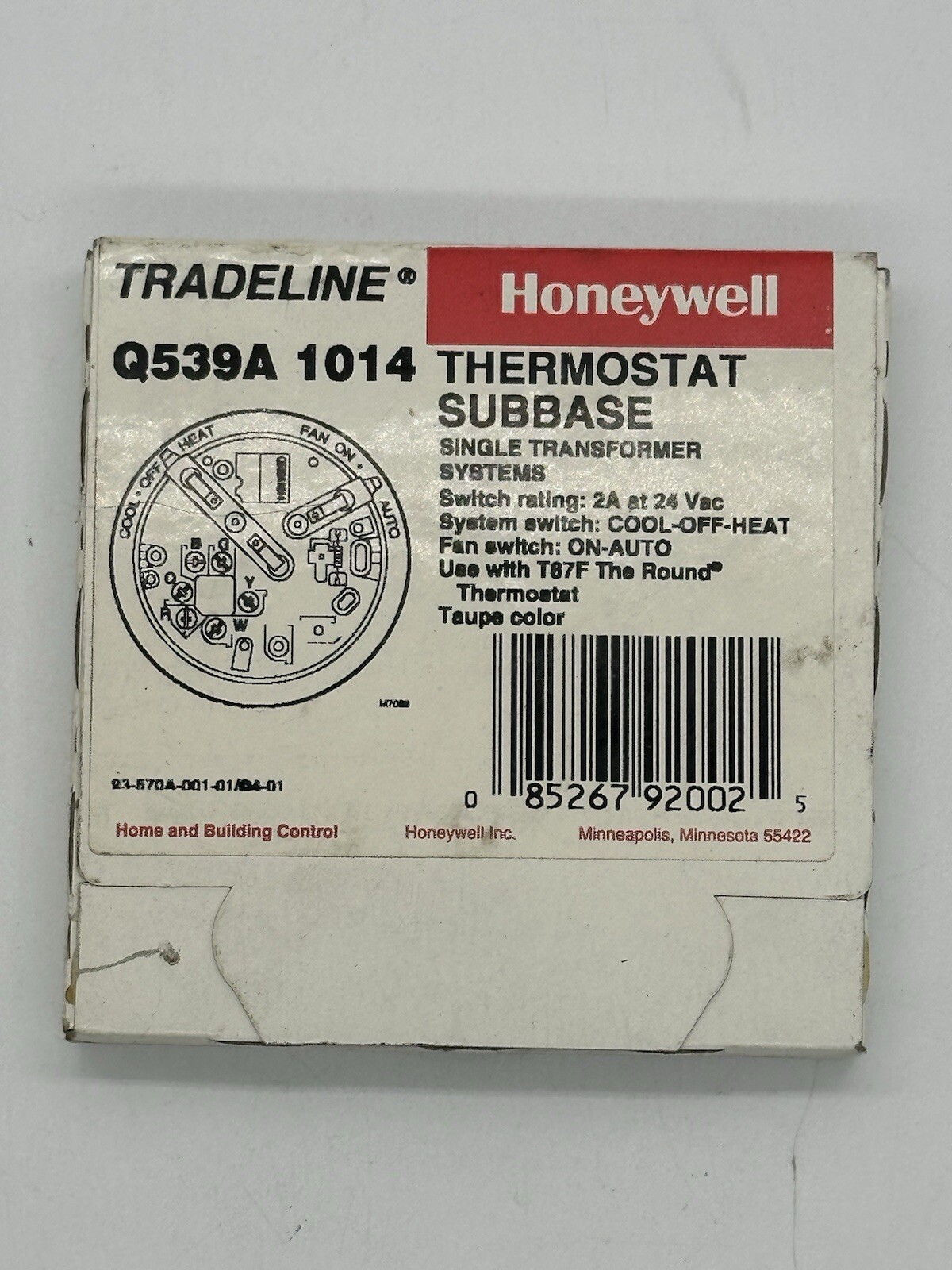 10 Pack Tradeline Q539A 1014 Switching Thermostat Sub Base COOL-OFF-HEAT Control gallery