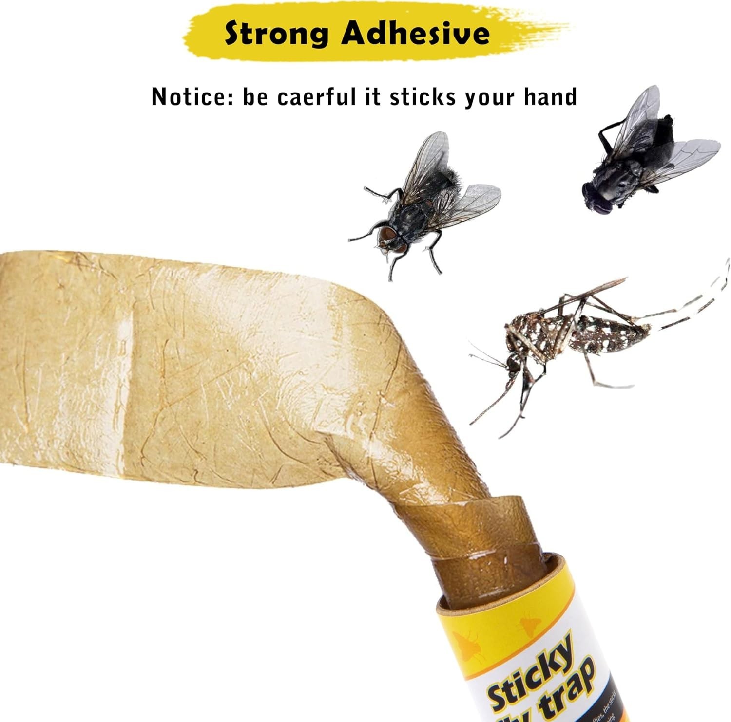 40 Pack Sticky Fly Trap Indoor Flies Strips Indoor Outdoor Hanging Paper Roll... gallery