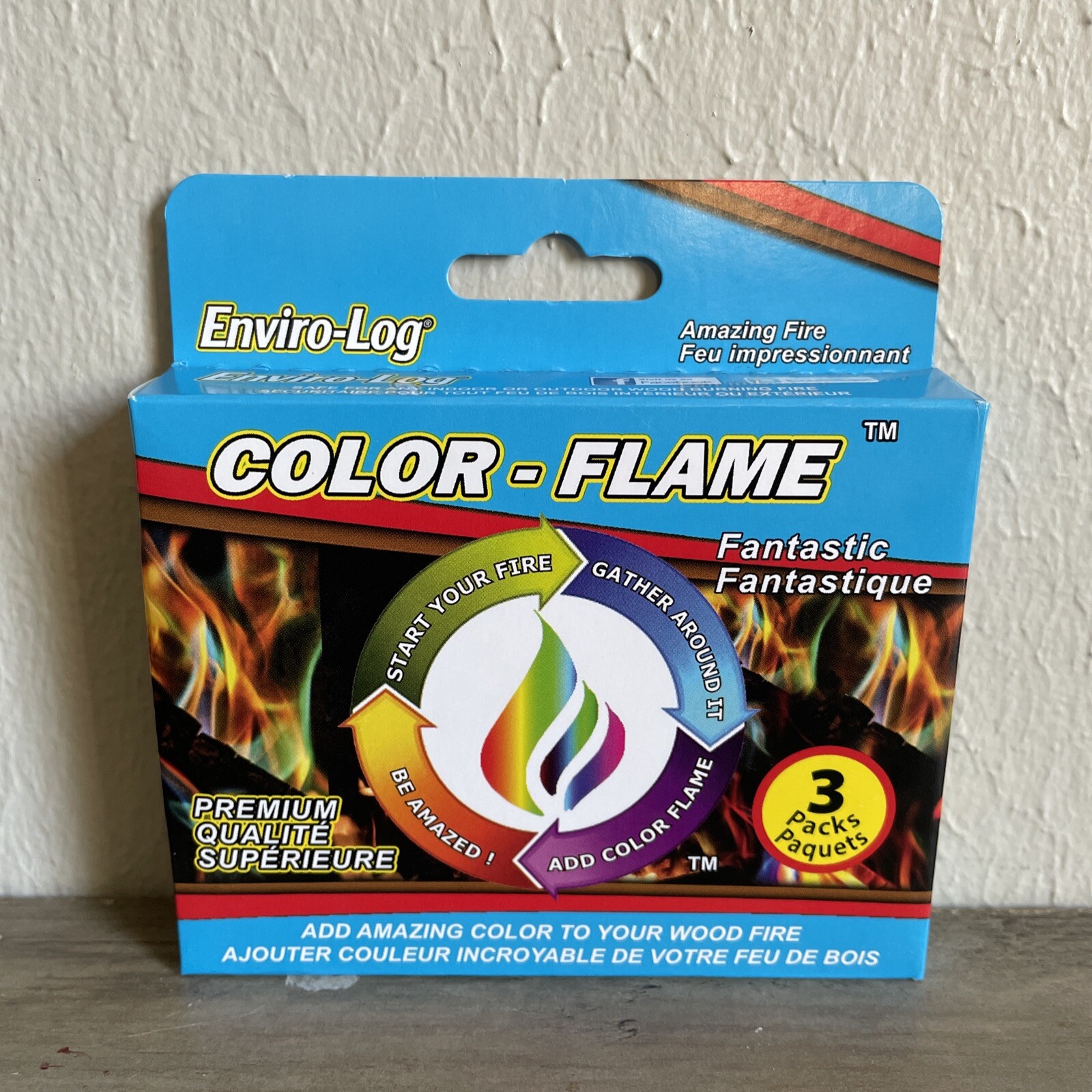 Enviro-Log Color-Flame Indoor Or Outdoor Add Amazing Color 3 Pks Each Box gallery