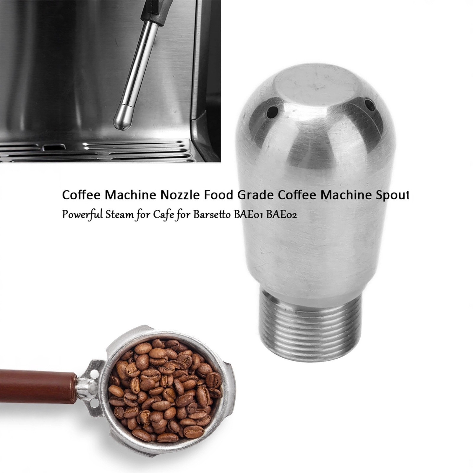Coffee Machine Steam Wand Nozzle 3 Hole Replacement Part Stainless Steel 2PCS gallery
