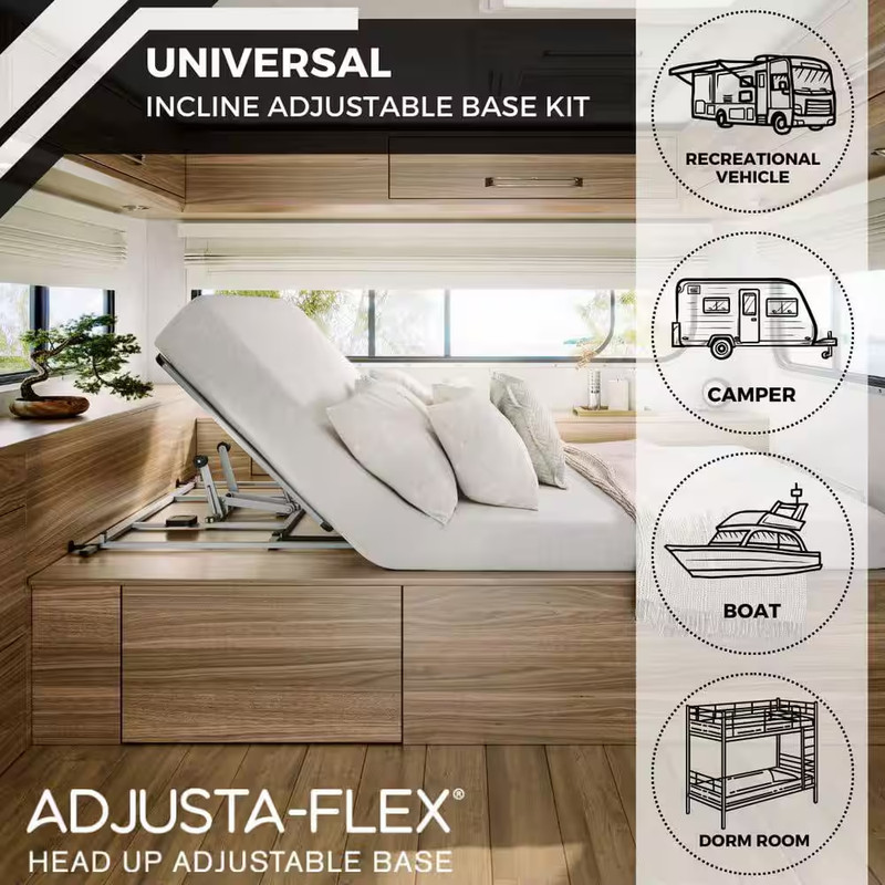 Adjustable Base Kit with Wireless Remote, King Size-Lightweight Power Bed Kit, U gallery