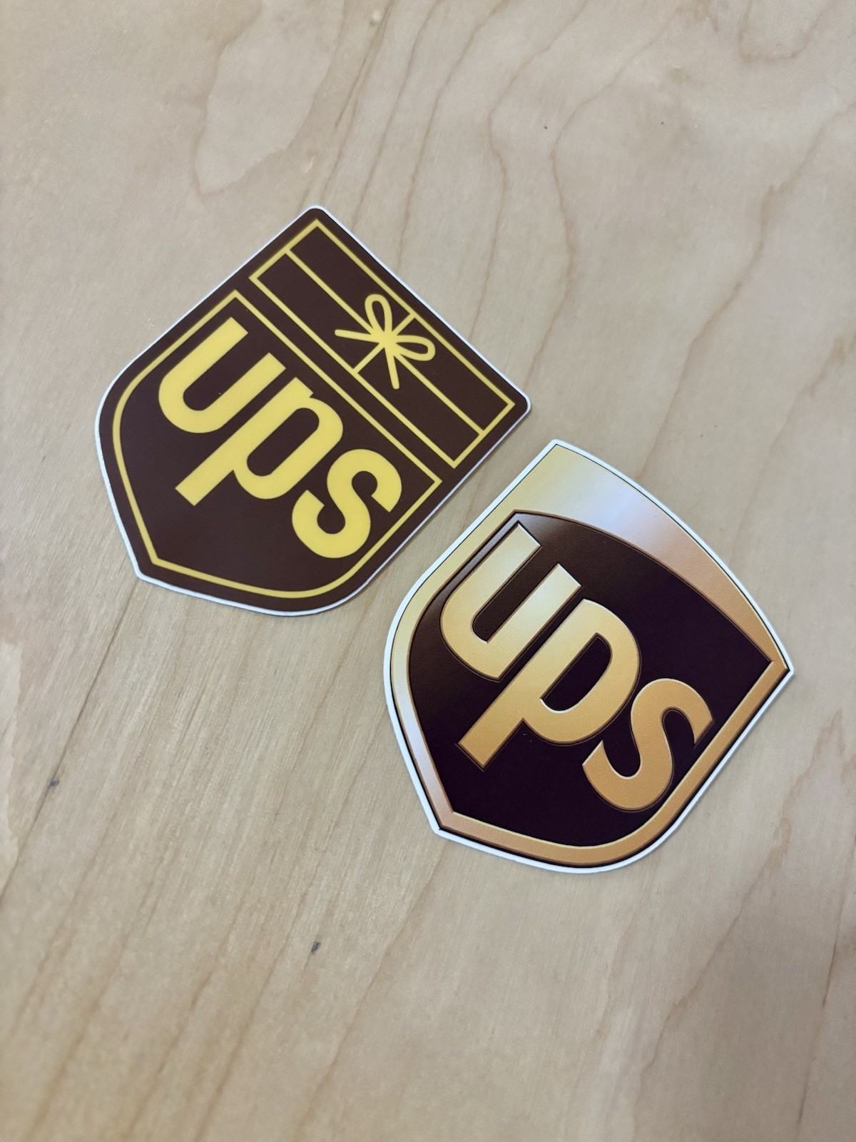 2 PCS UPS Vintage United Parcel Postal Service Vinyl Decal Sticker 3" USA gallery