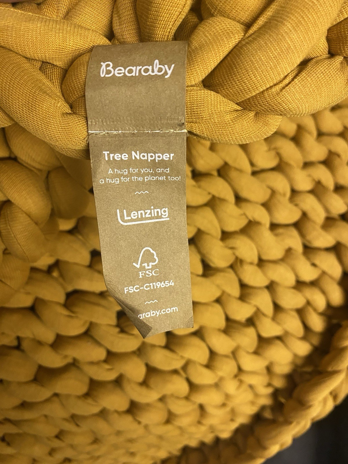 Bearaby Tencil Tree Napper Throw 20 Lb Reta $349 Marigold Wheat gallery