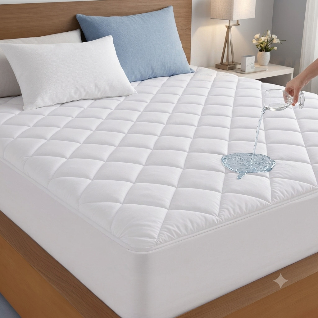 Quilted Waterproof Mattress Cover Pad Protector Cooling Breathable Fitted Topper gallery