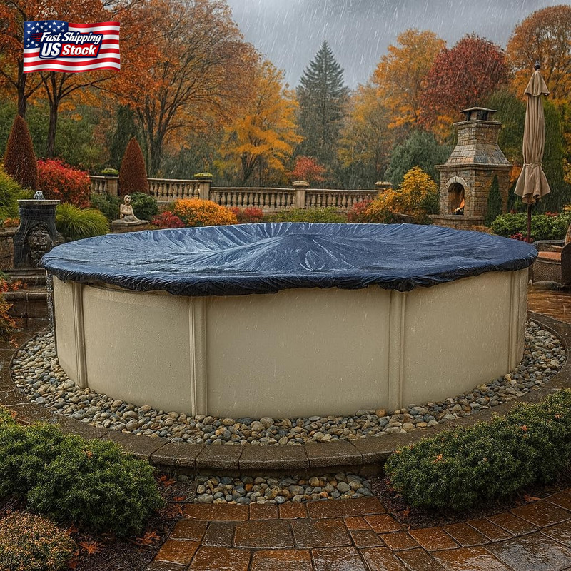 Winter Block 18’ Ft. round Pool Winter Cover for above Ground Pools - 8-Year War gallery