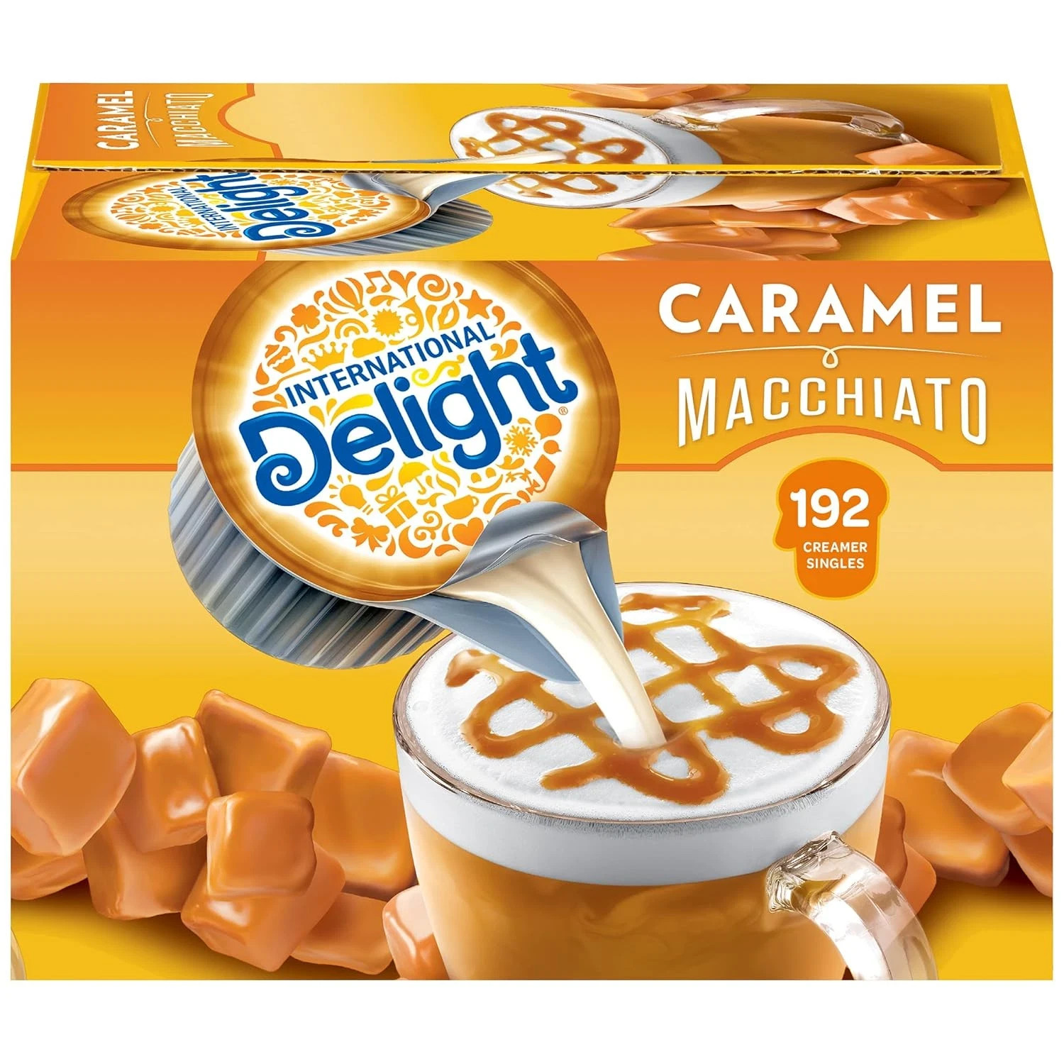 International Delight Coffee Creamer Singles, Caramel Macchiato, 192 Count gallery