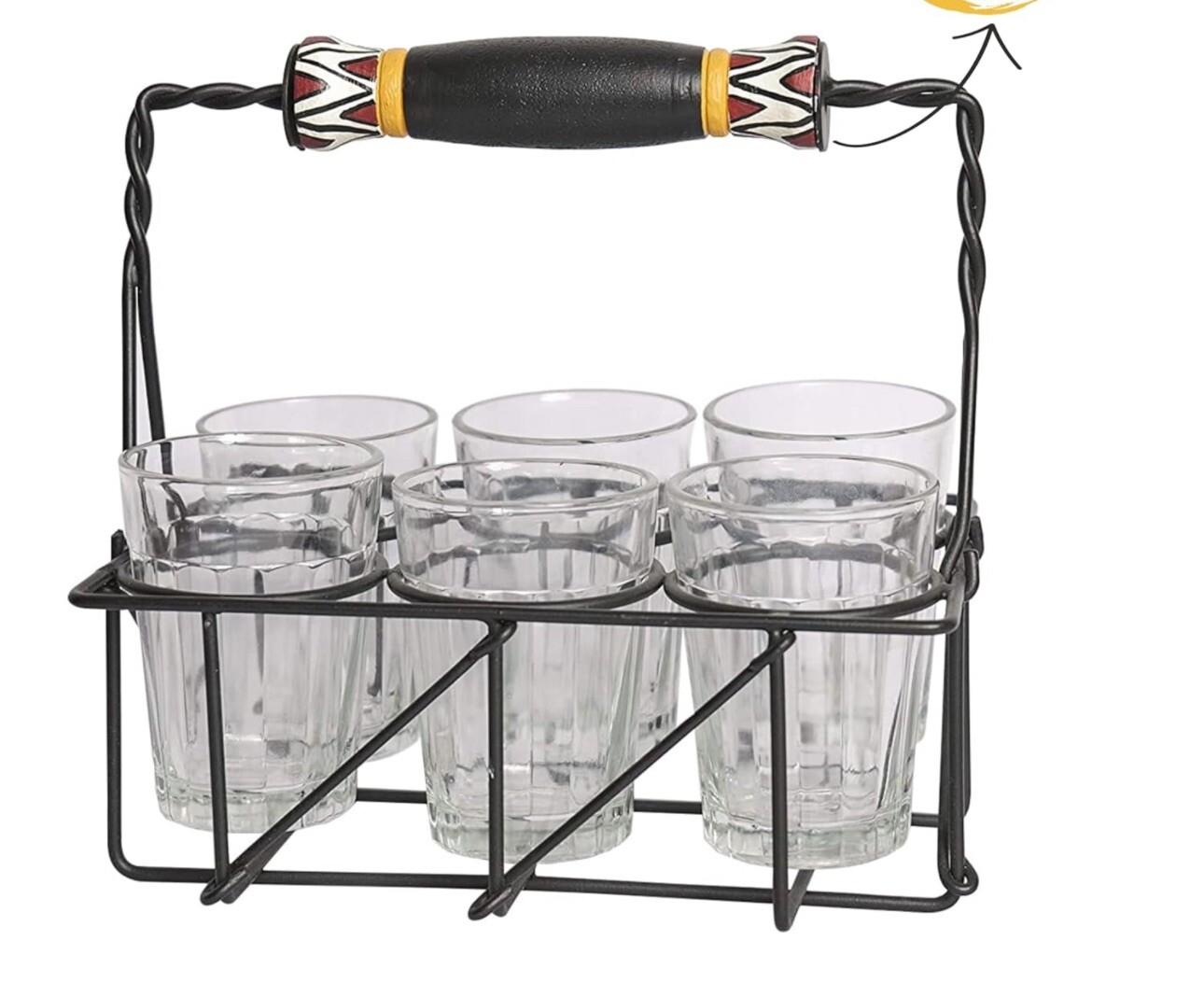 Cutting Chai Glasses with Stand | Tea Glass Set of 6 with Stand-120 Ml gallery