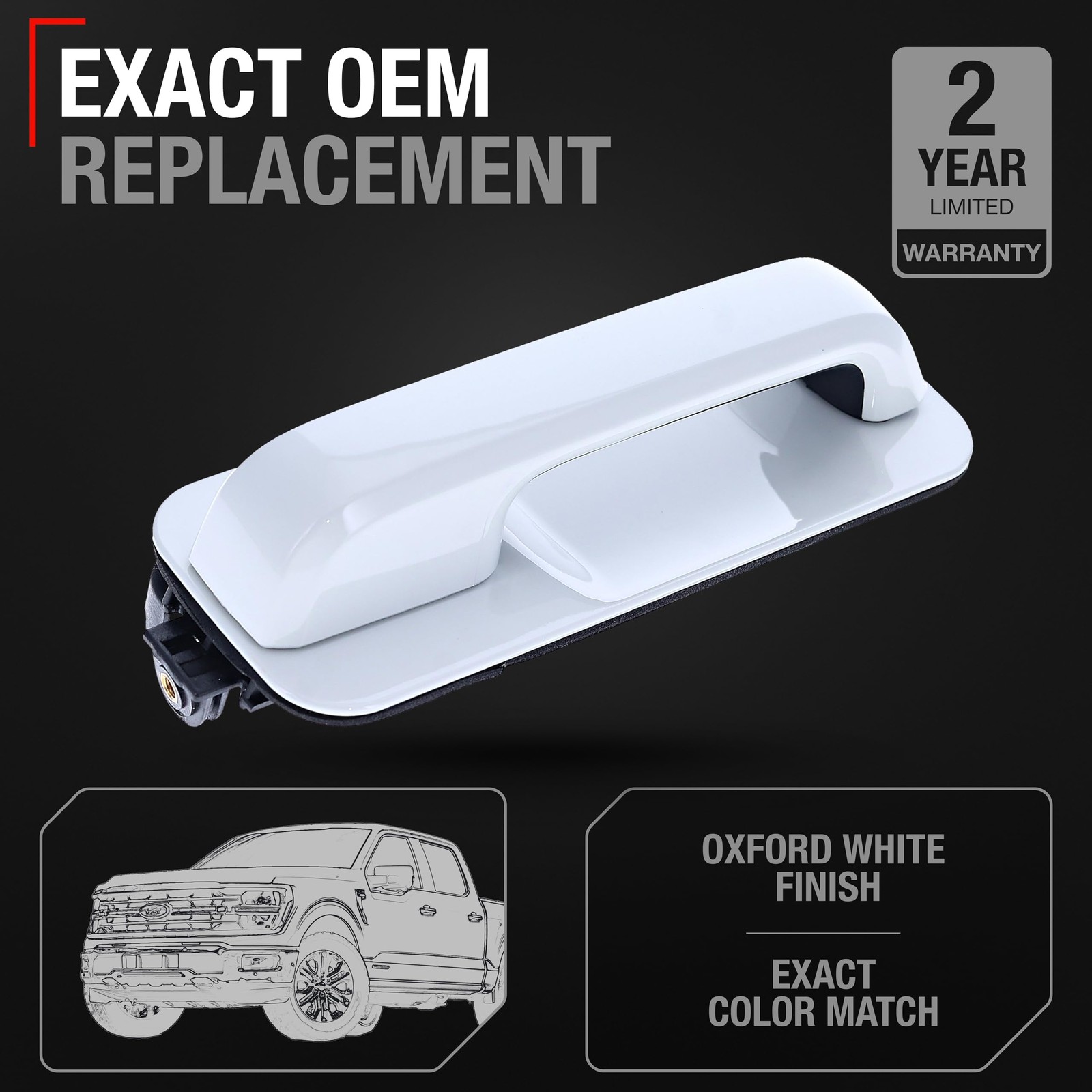 Exterior Door Handle, Right Passenger Side for Ford F-150 - Front & Rear Righ... gallery