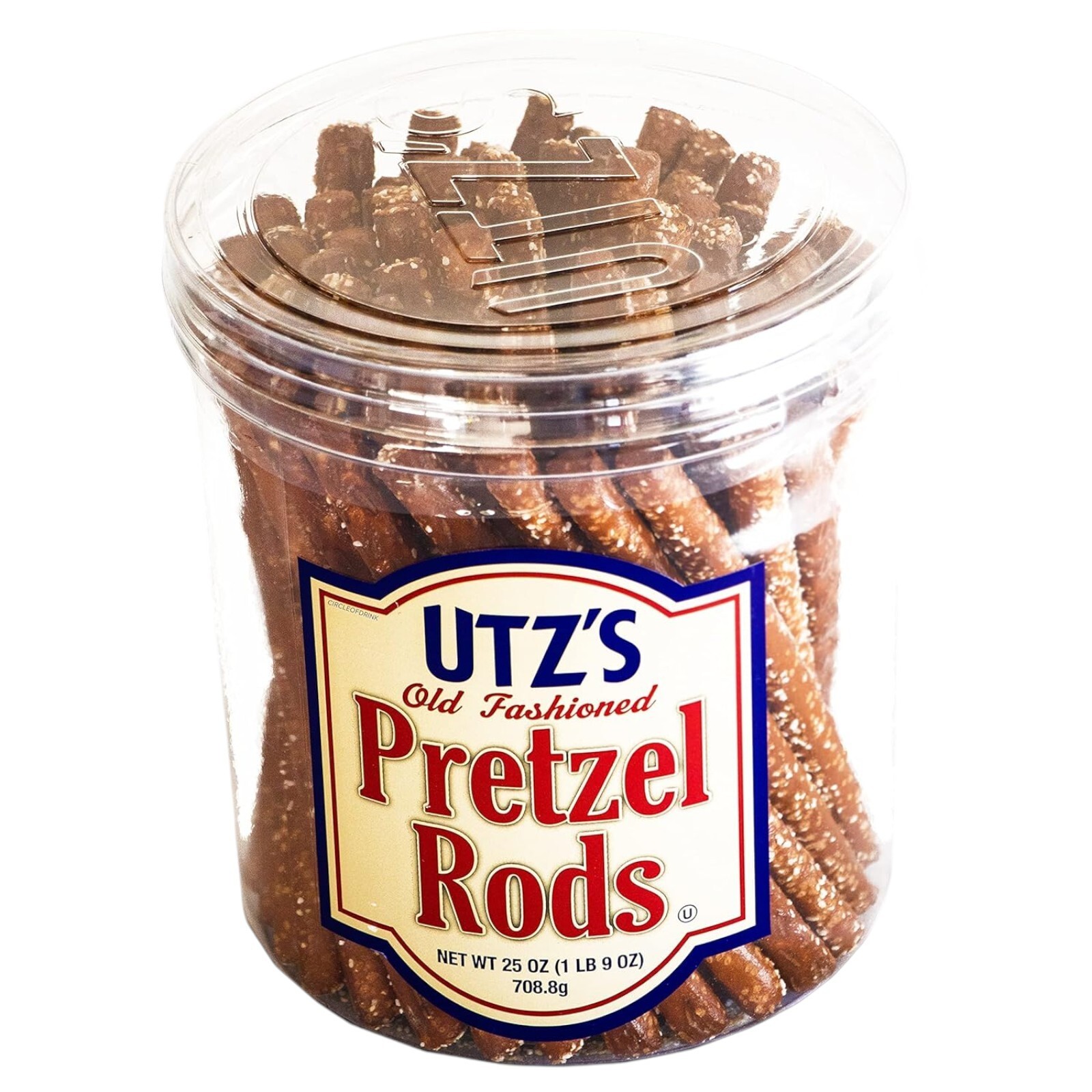 Utz Old Fashioned Pretzel Rods 25oz Barrel Thick Crunchy Pretzel Rod 2 Pack gallery