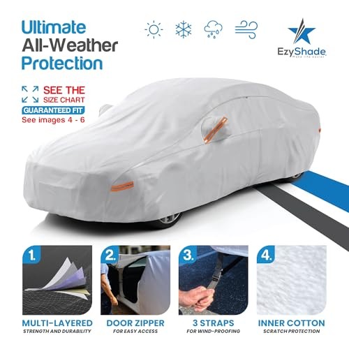 10-Layer Car Cover Waterproof All A4 - see Vehicle Size Chart Reflective gallery
