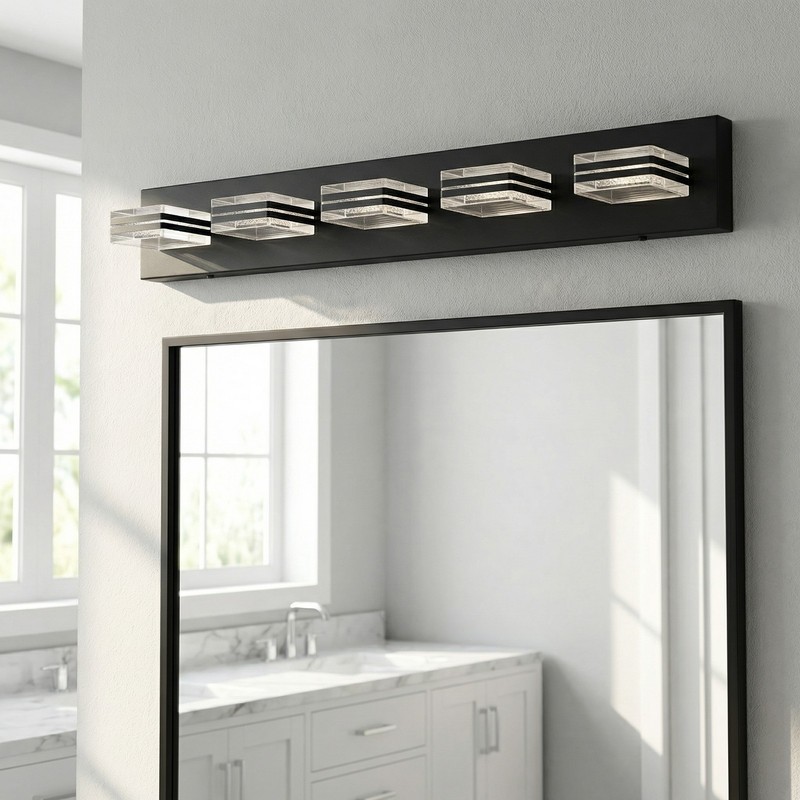 32'' Vanity Light 5 Lights Dimmable LED Bathroom Over Mirror Wall Fixture 5CCT gallery