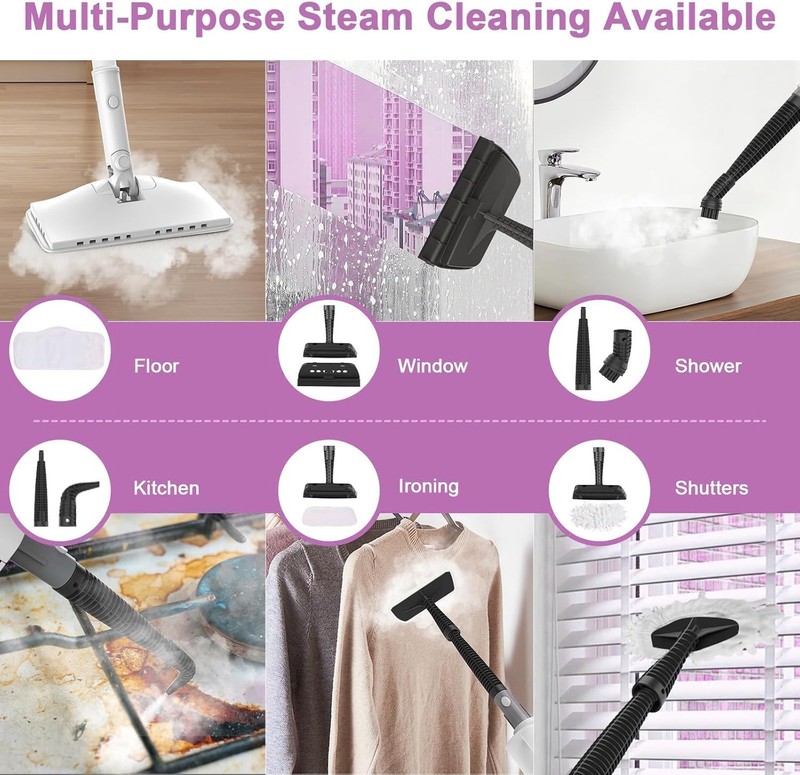 Steam Mop 6-in-1 Multi-Surface Floor Cleaner with Removable Tank 1200W gallery