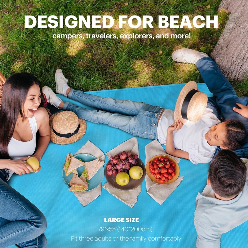 Beach Blanket Sandproof Waterproof, Beach Essentials Extra Large Beach Mat, 7... gallery