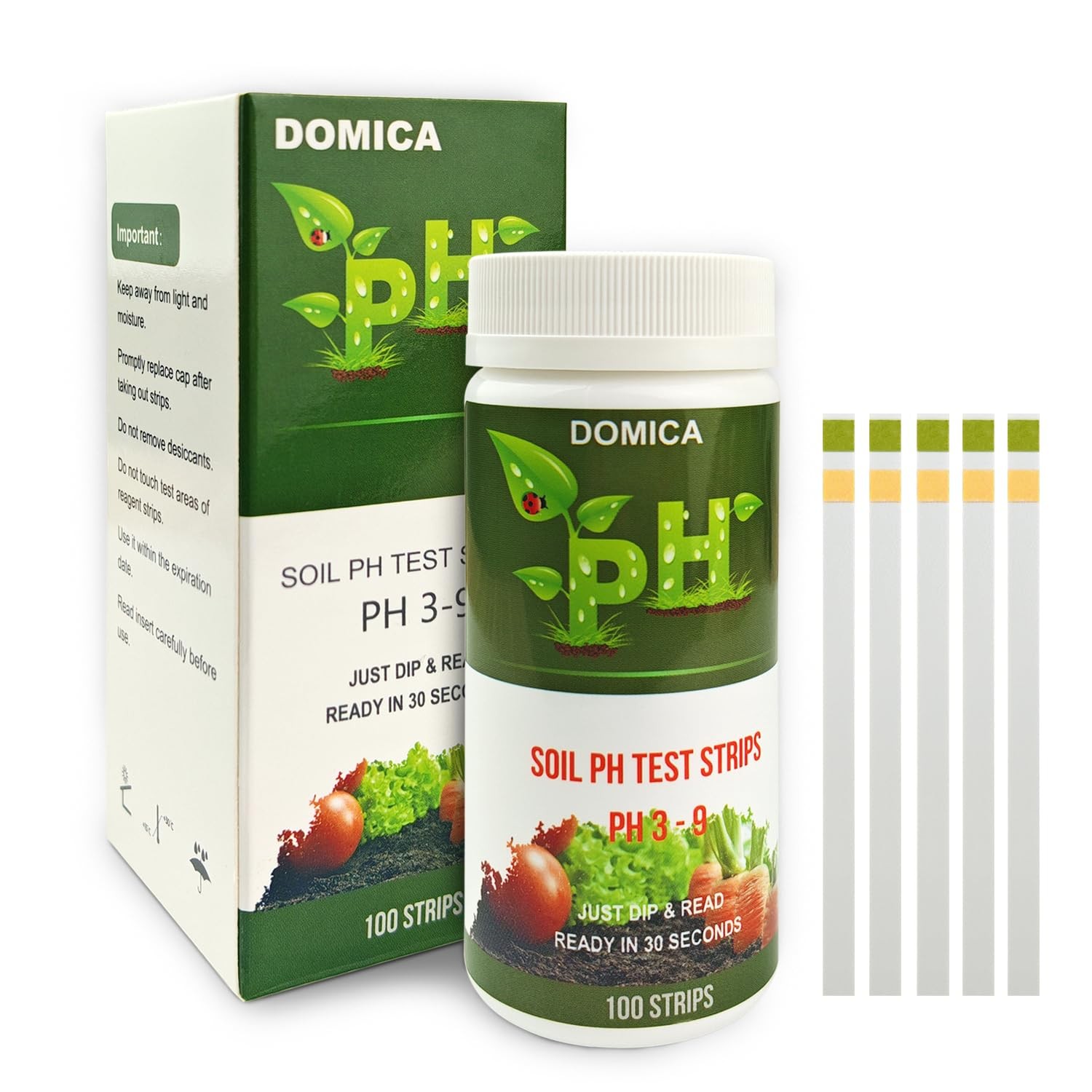 100 Soil pH Test Strips (pH 3-9) Testing Paper, Mud Tester for... gallery